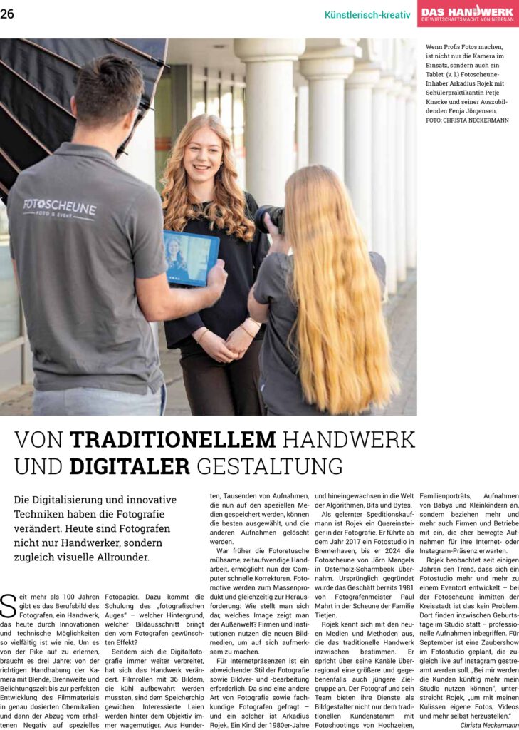 Bild vom Artikel zur Fotoscheune in Handwerkszeitung